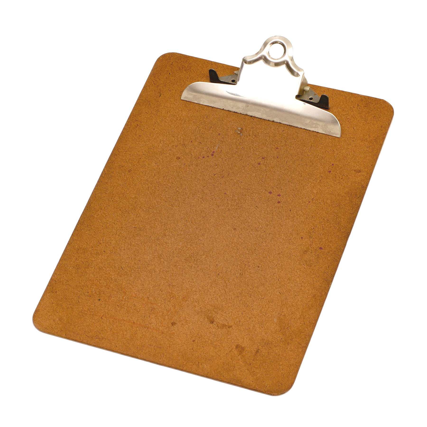 A plain hardboard clipboard with a steel clip on a white background, from the Trevor L Taylor entry on scouting reports for business meetings